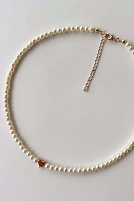 Heliophilia Silver Collar de Piedra de Circonita en Dorado